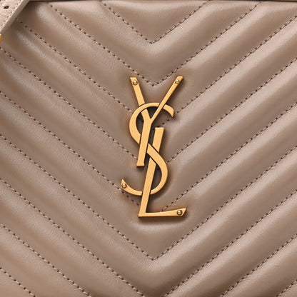 Saint Laurent Calfskin Matelasse Monogram Lou Camera Bag Dark Latte 8 of 11