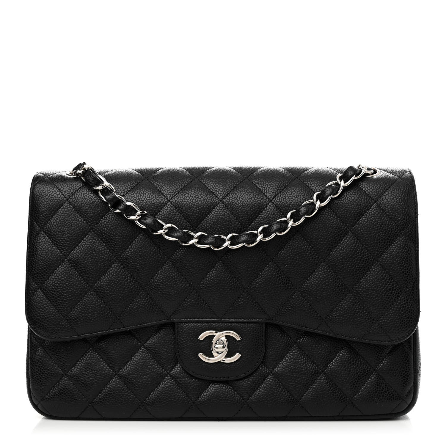 Chanel Caviar Quilted Jumbo Double Flap Black 1 of 16