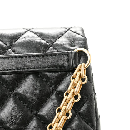 Chanel Aged Calfskin Quilted 2.55 Reissue Chain Waist Bag Black 13 of 13