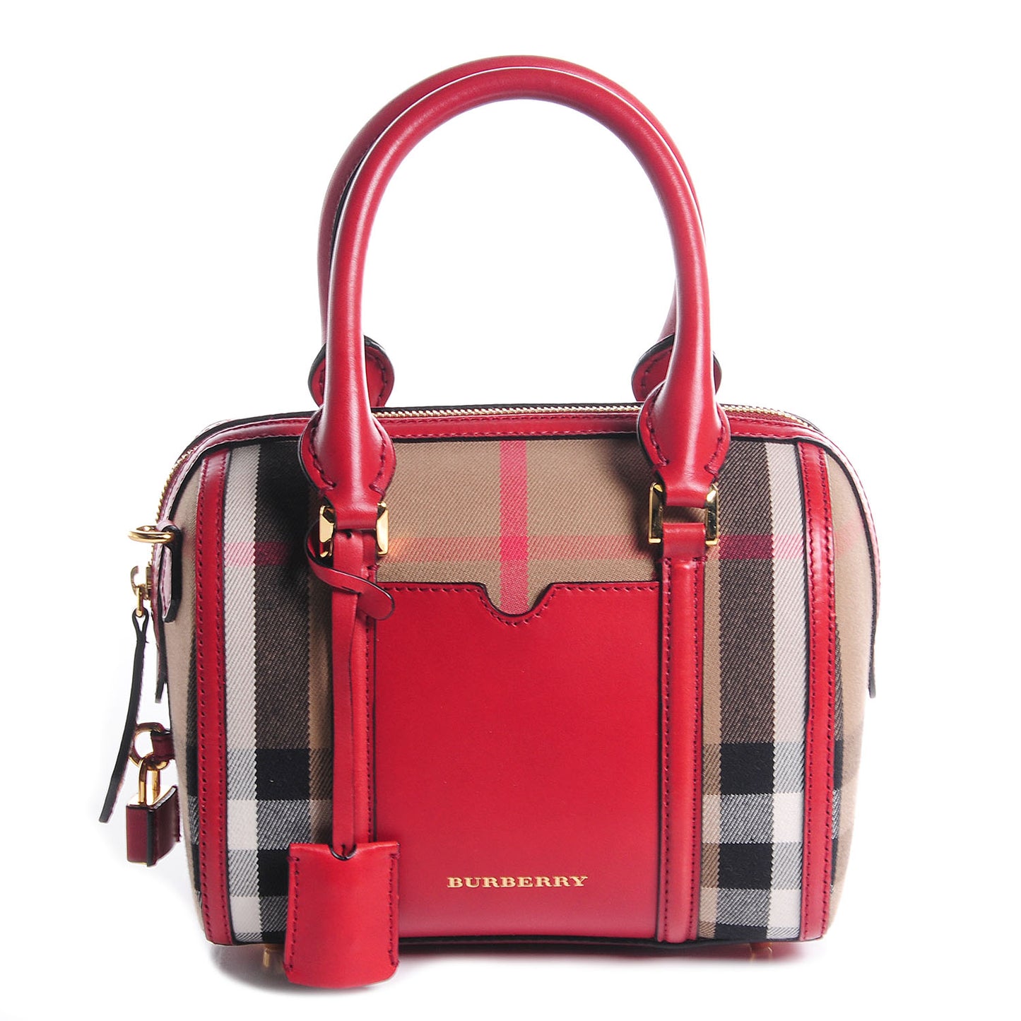 House Check Small Alchester Bowling Bag Military Red