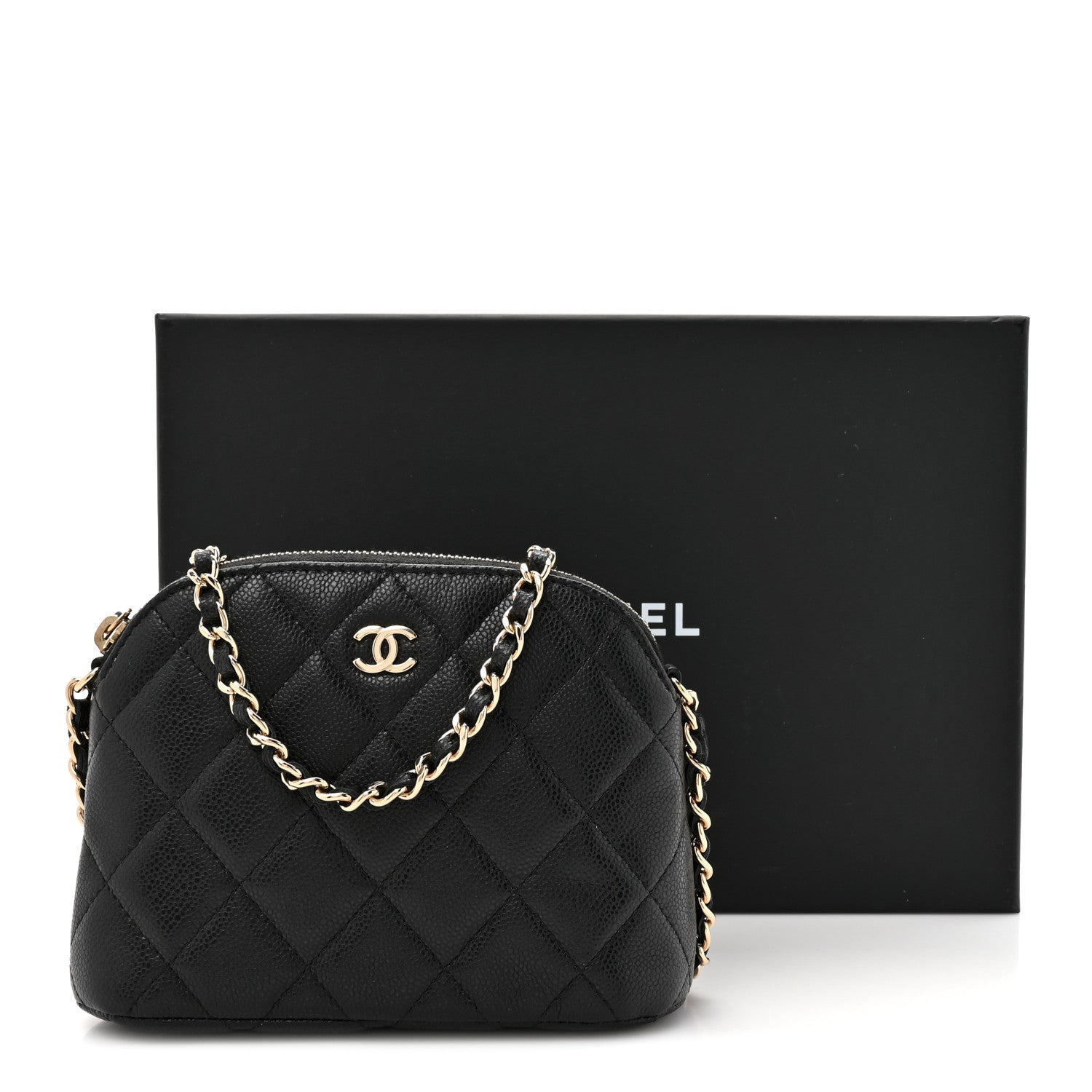 Chanel Caviar Quilted Classic Clutch with Chain Black 11 of 11