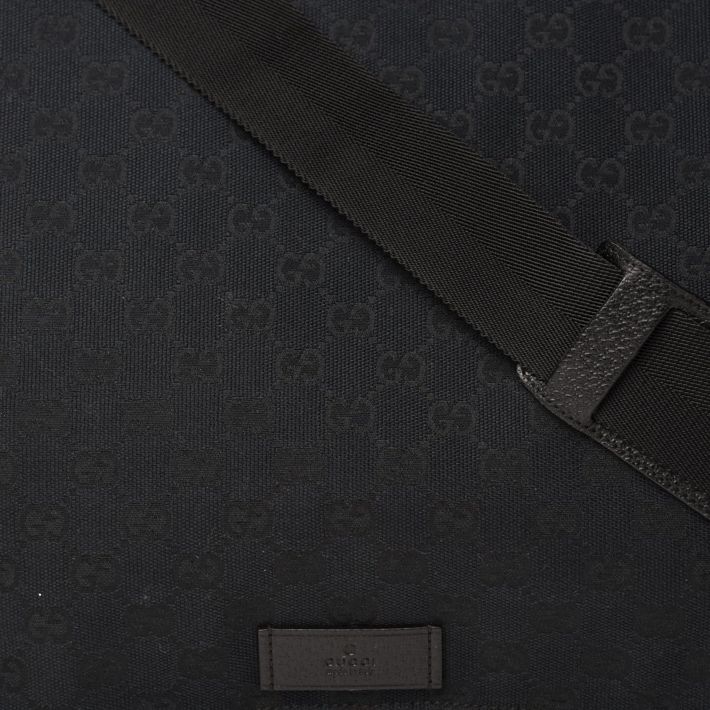 Monogram Large Flap Messenger Bag Black