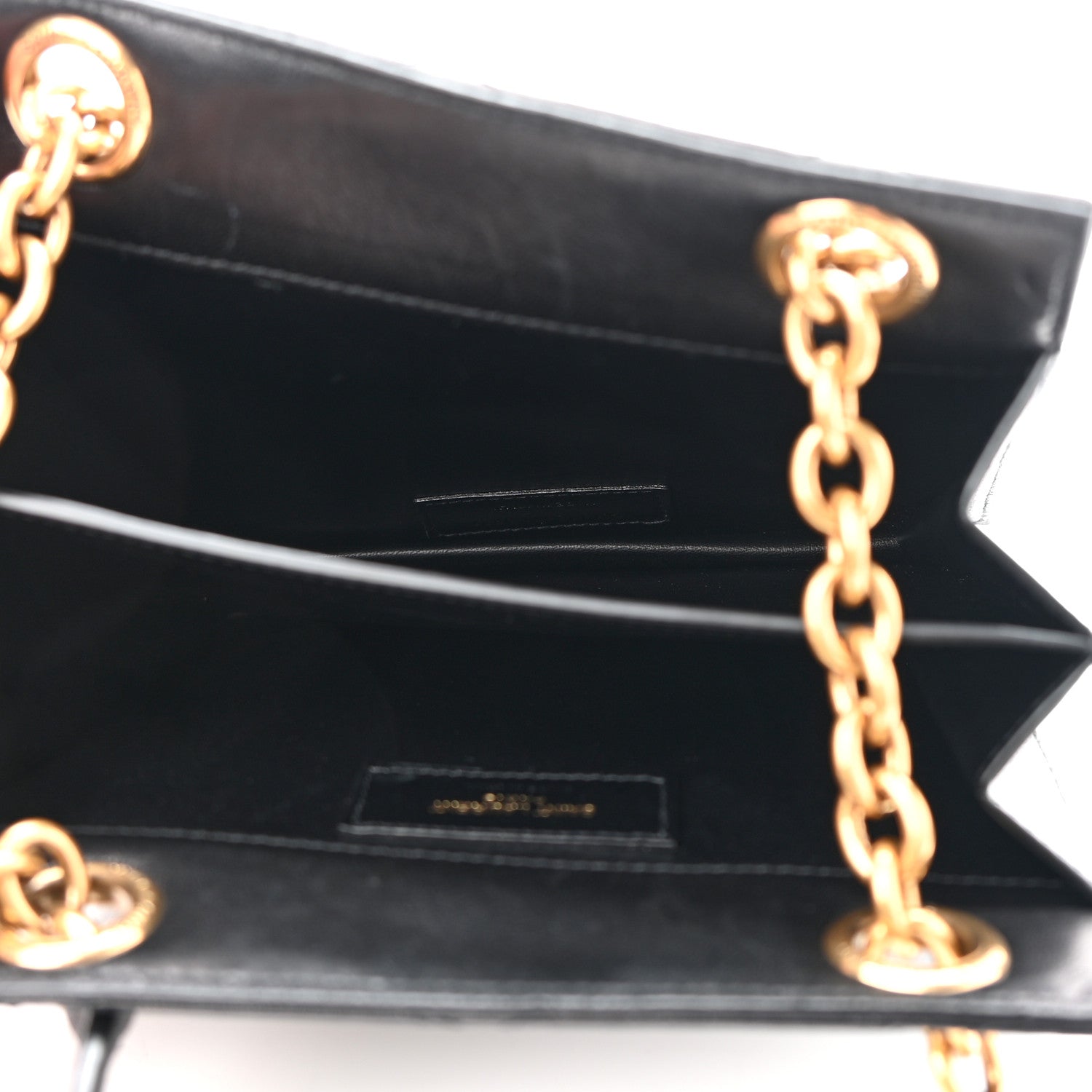 Saint Laurent Lambskin Quilted Le Maillon Square Crossbody Bag Black 6 of 10