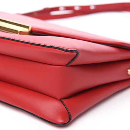 Prada New Calfskin Ingrid Shoulder Bag Fuoco 7 of 8