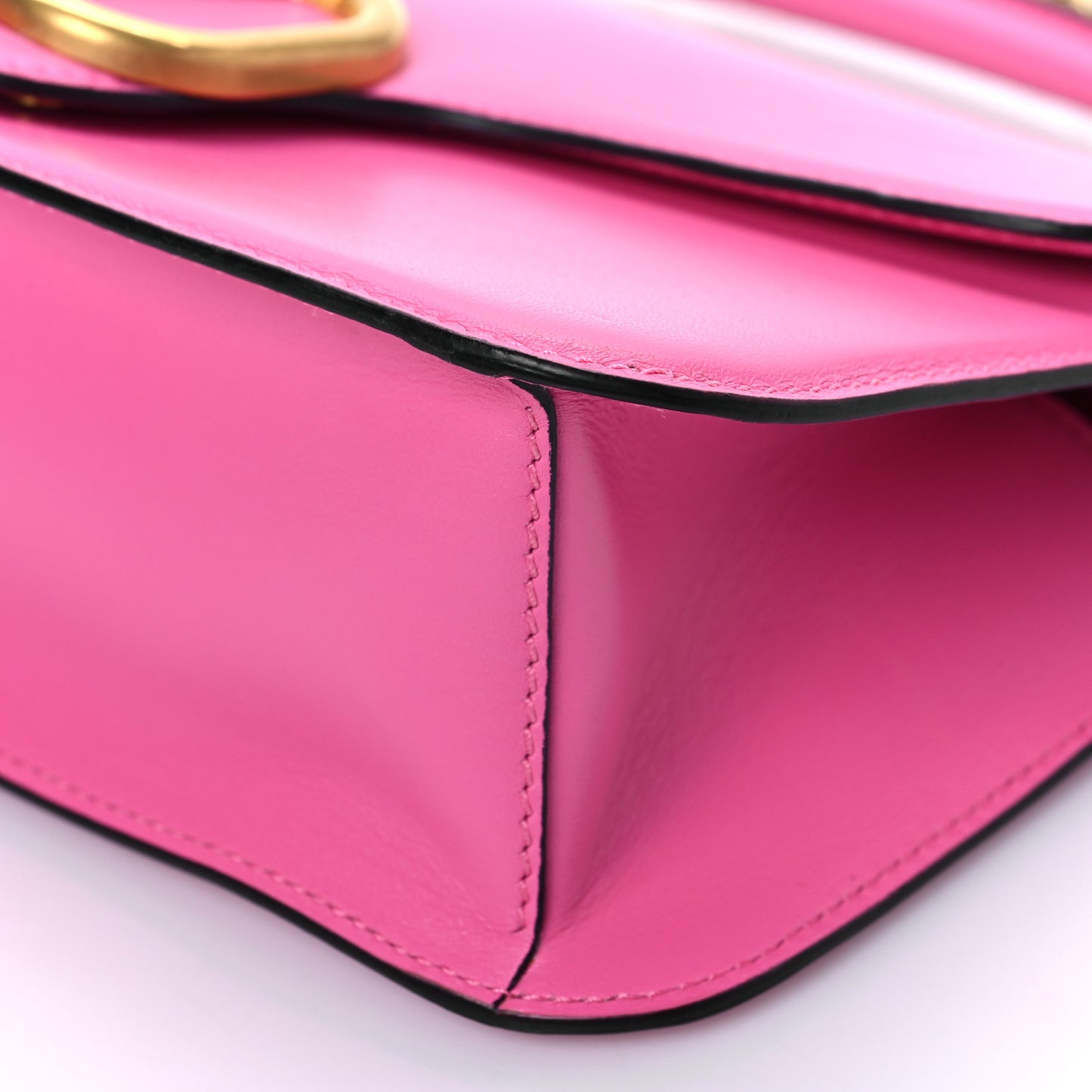Calfskin Vlogo Loco Shoulder Bag Feminine Pink