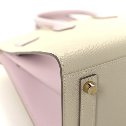 Hermes Epsom Horseshoe Birkin Sellier 25 Craie Mauve Pale 11 of 13