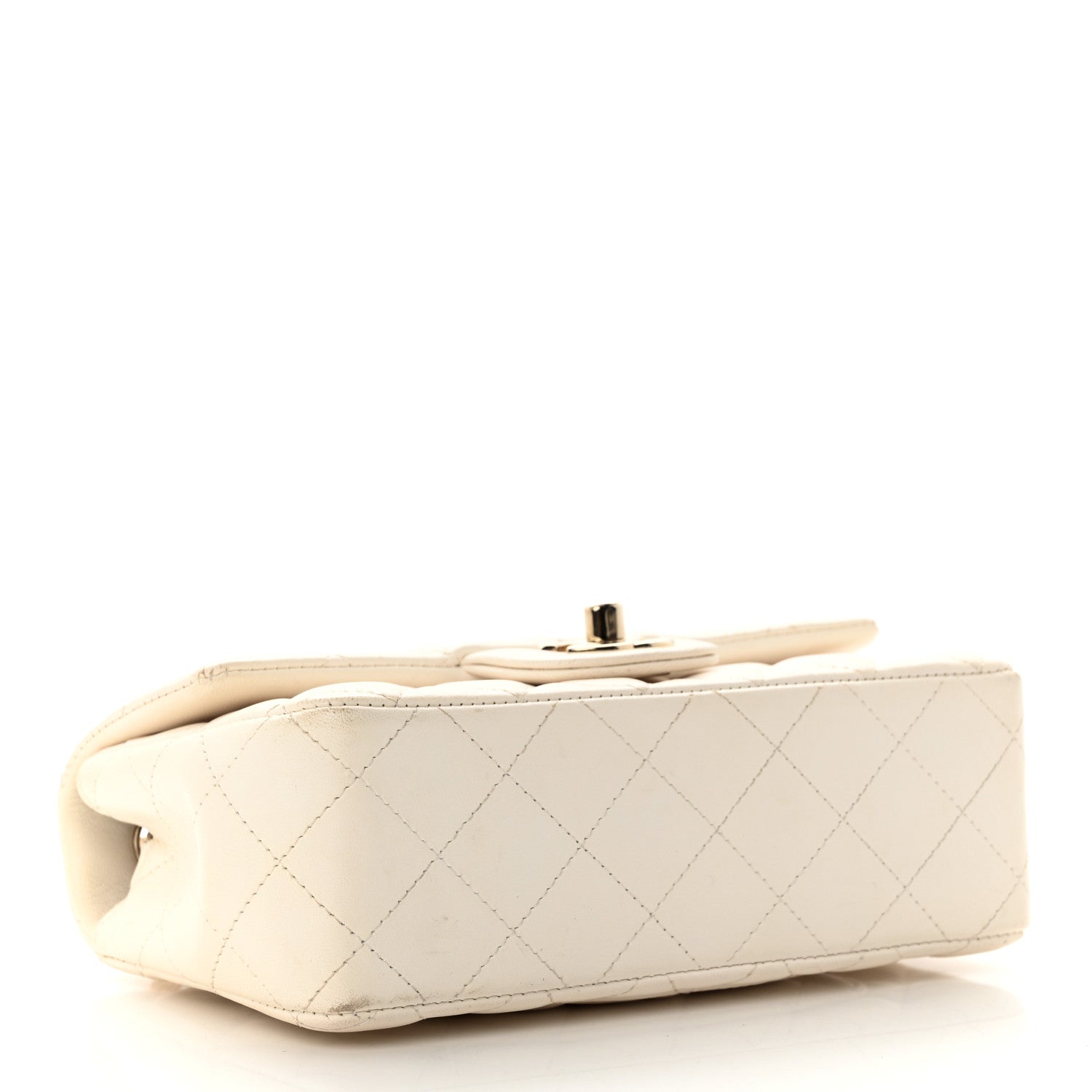Chanel Lambskin Quilted Mini Rectangular Flap White 4 of 16