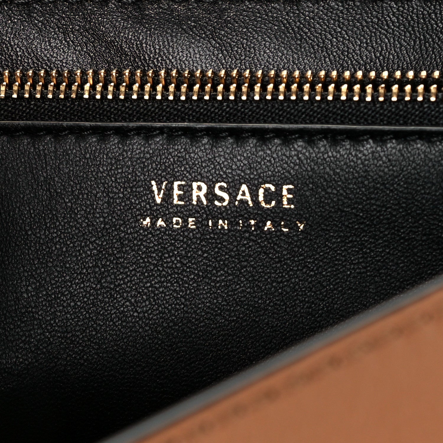 Versace Vitello Medusa Clutch Bag Brown 6 of 12