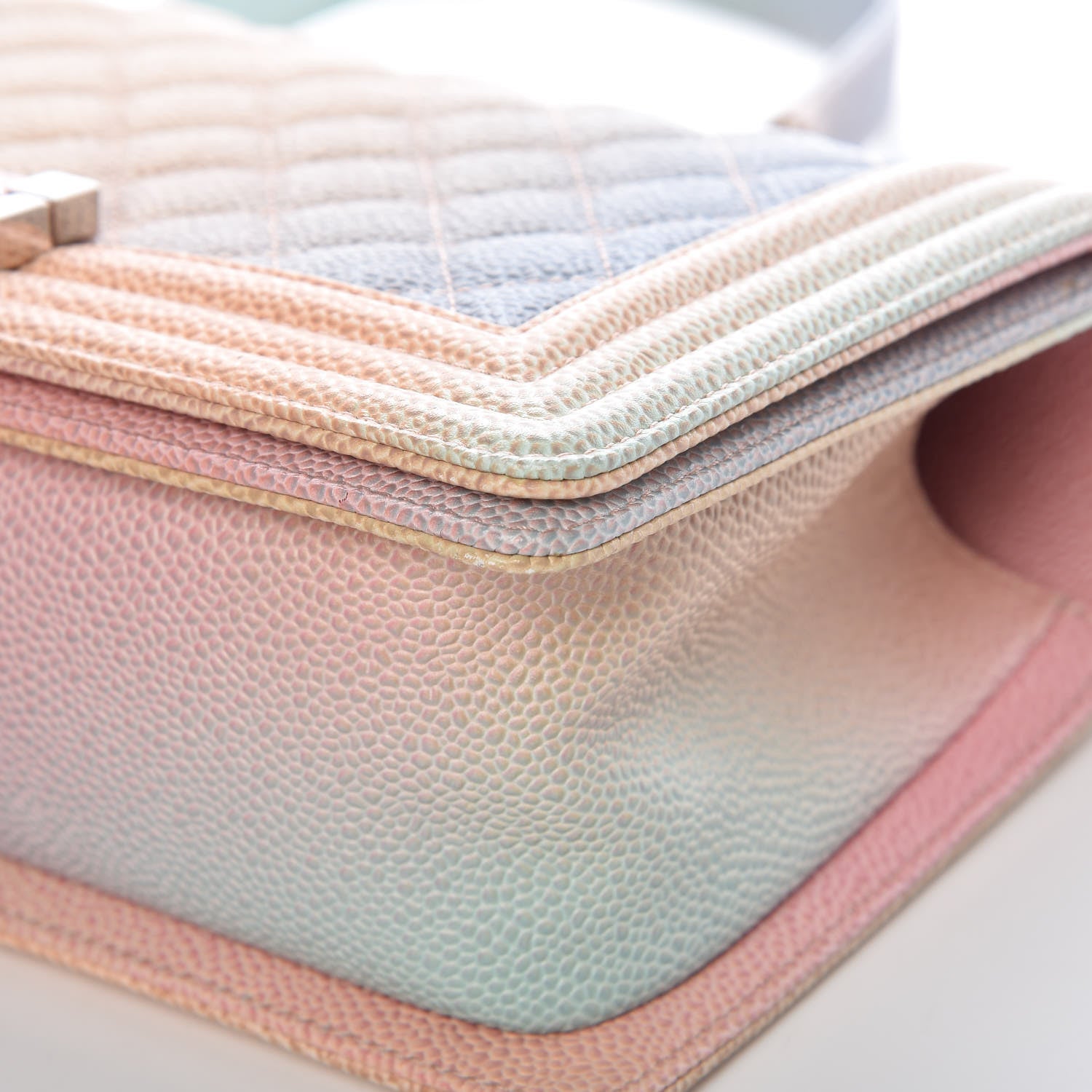 Chanel Caviar Quilted Medium Rainbow Boy Flap Multicolor 9 of 12