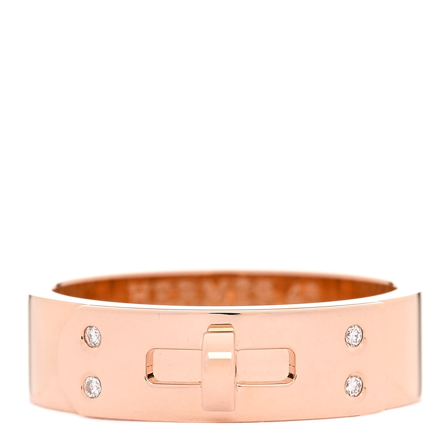 18K Rose Gold Diamond PM Kelly Ring 48 4.5