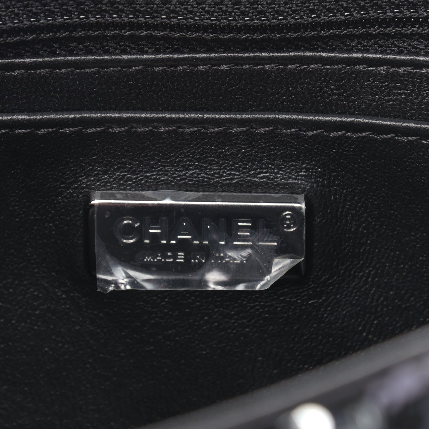 Chanel Sequin Logo Single Flap Green Silver Black 6 of 9