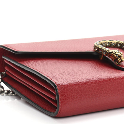 Gucci Calfskin Mini Dionysus Chain Wallet Hibiscus Red 9 of 10