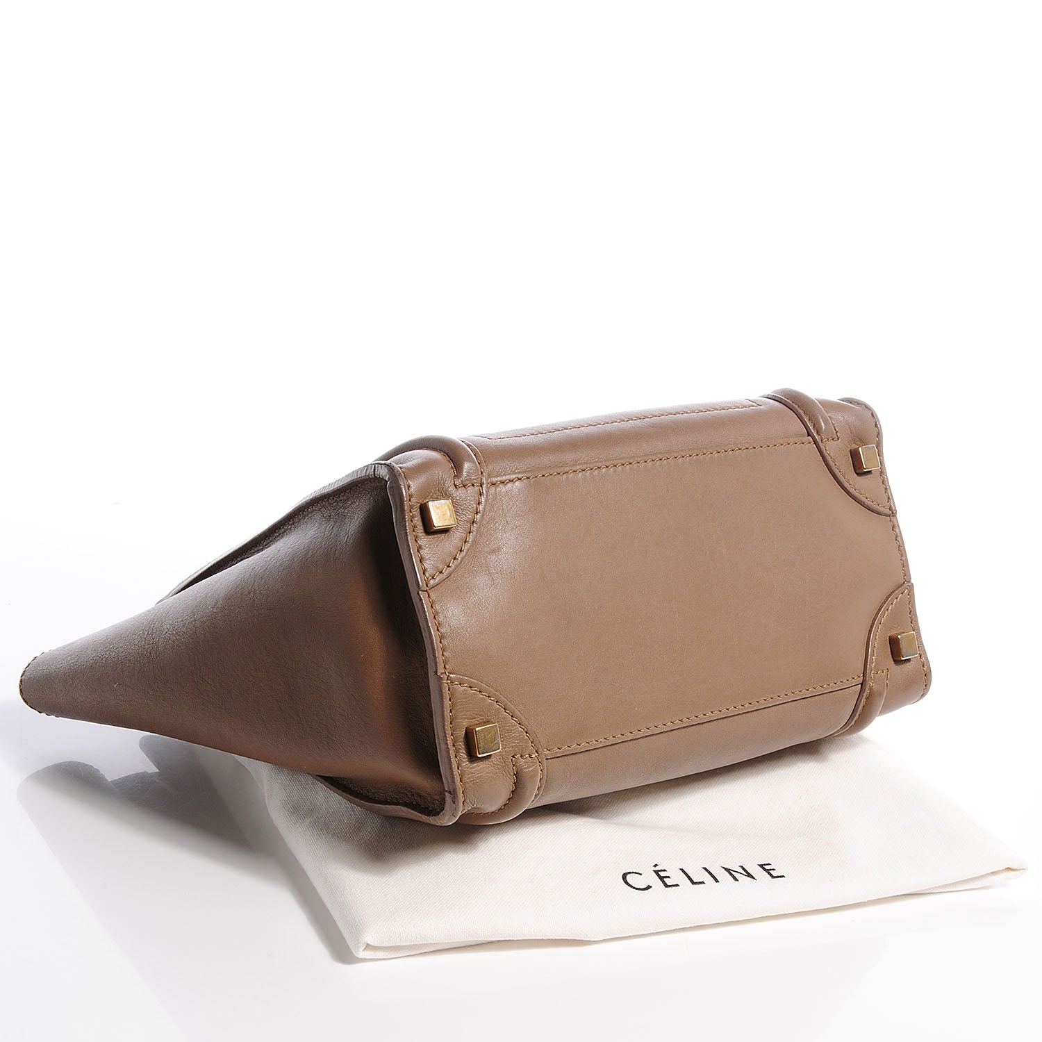 Celine Smooth Calfskin Micro Luggage Camel 4 of 10