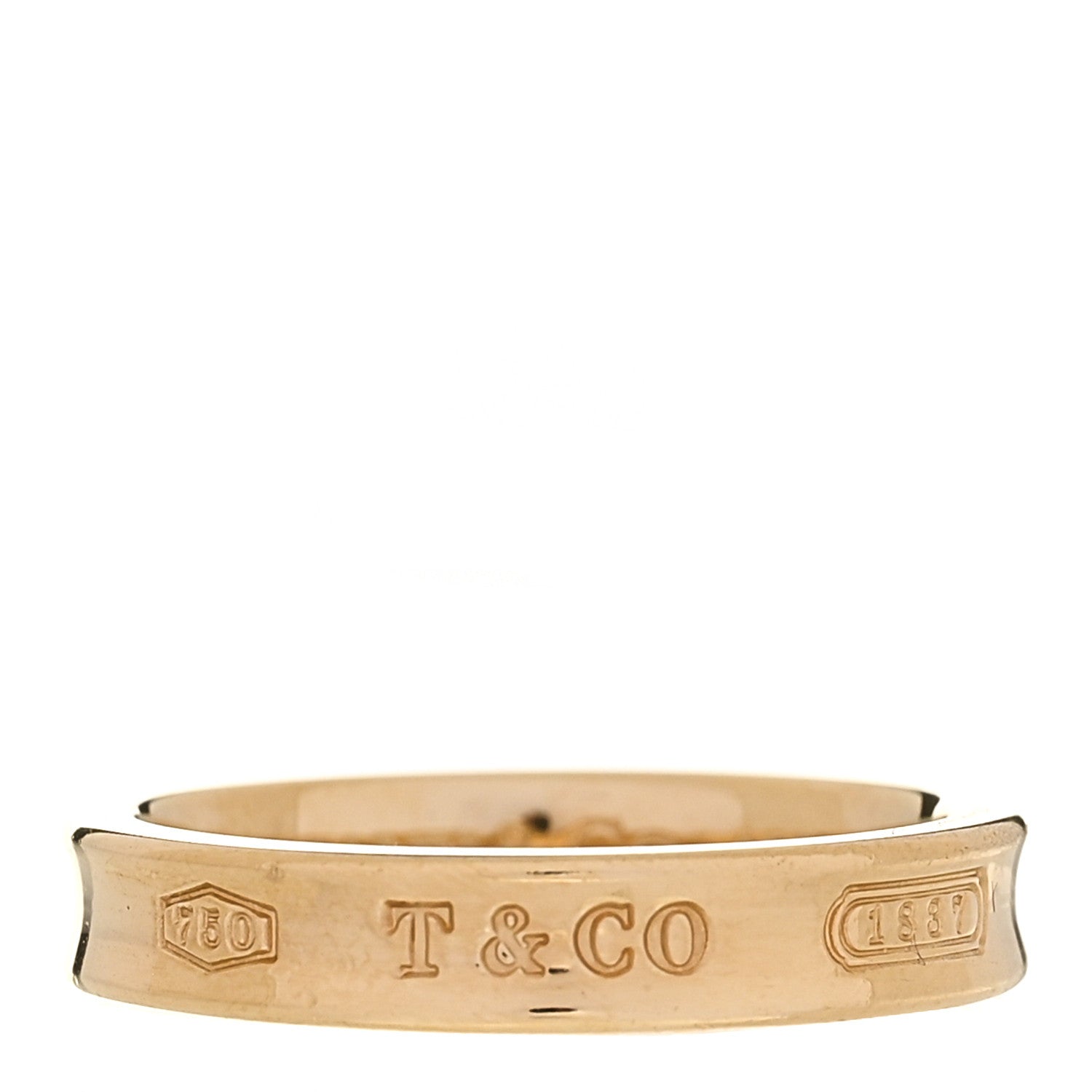 Tiffany 18K Yellow Gold Narrow 1837 Ring 57 8 1 of 6