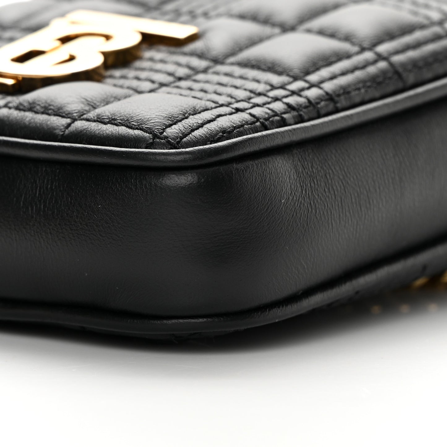 Lambskin Quilted Mini Lola Vertical Crossbody Bag Black