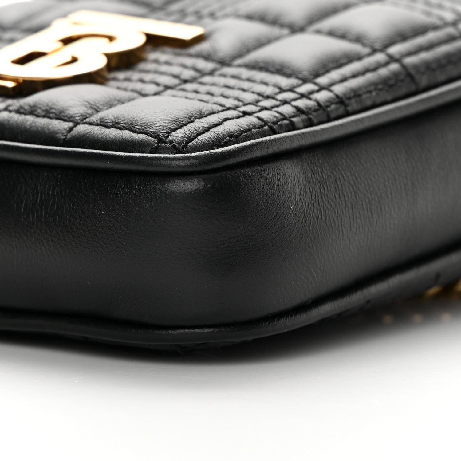 Burberry Lambskin Quilted Mini Lola Vertical Crossbody Bag Black 10 of 10