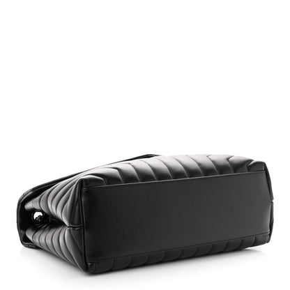 Saint Laurent Calfskin Y Quilted Monogram Monochrome Medium Loulou Chain Satchel Black 4 of 12