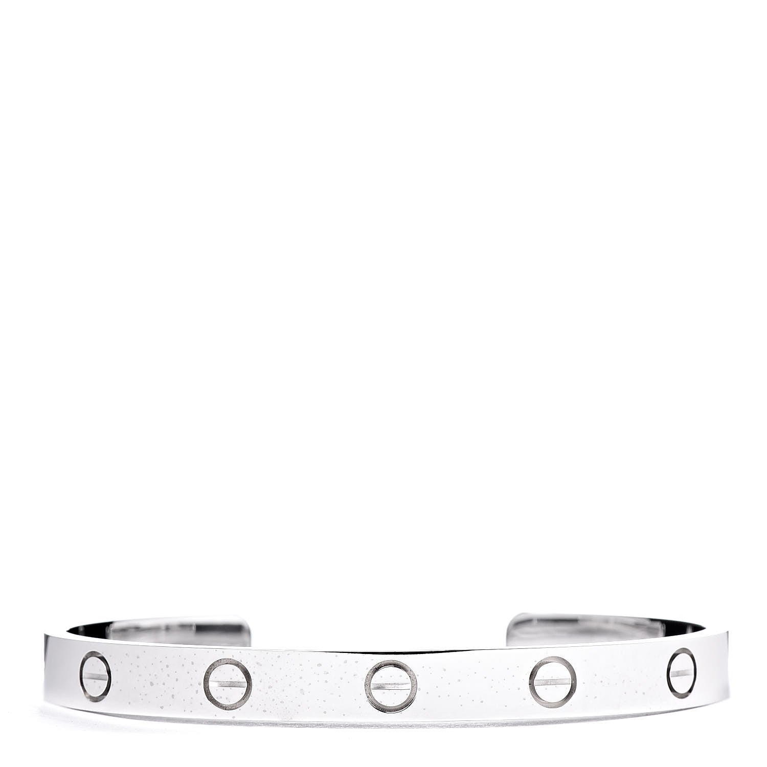 Cartier 18K White Gold LOVE Cuff Bracelet 17 1 of 4