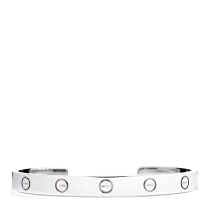 Cartier 18K White Gold LOVE Cuff Bracelet 17 1 of 4