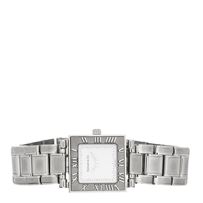 Tiffany Stainless Steel 23mm Atlas Square Quartz Watch White 2 of 5