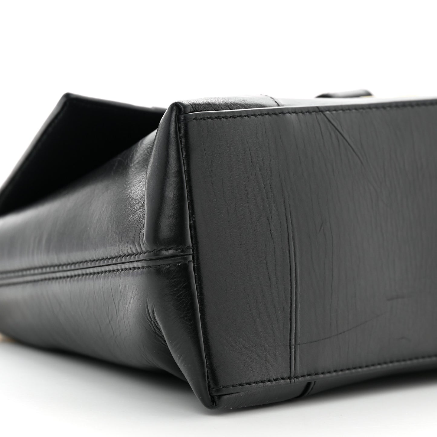 Paper Calfskin S Downtown Chain Shoulder Bag Black