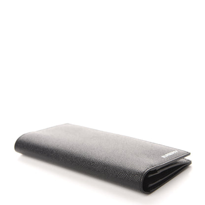 Burberry Grainy Calfskin Continental Flap Wallet Black 4 of 7