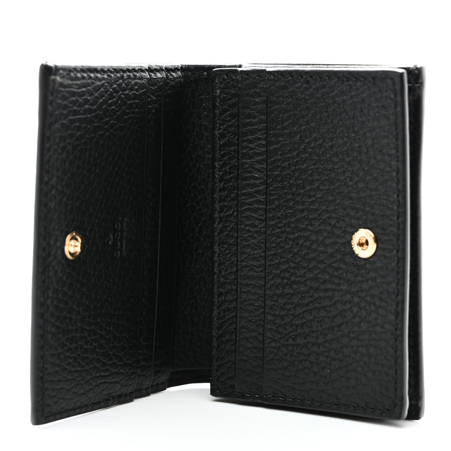 Dollar Calfskin GG Supreme Monogram GG Marmont Card Case Black Beige Ebony