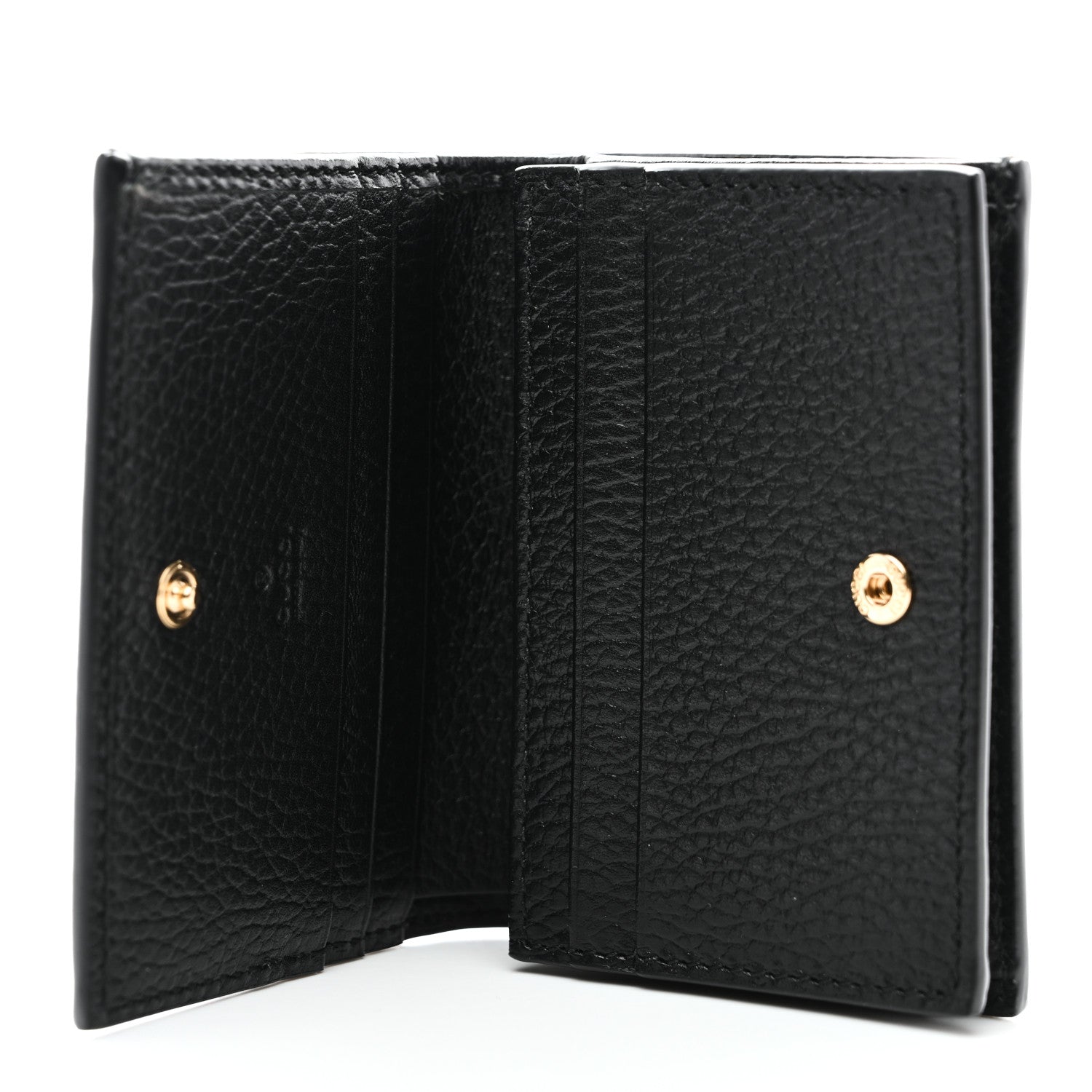 Gucci Dollar Calfskin GG Supreme Monogram GG Marmont Card Case Black Beige Ebony 5 of 8