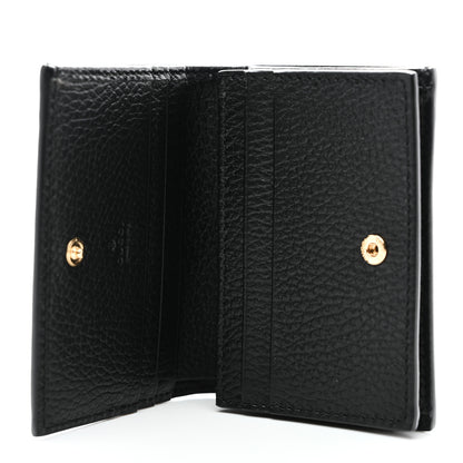 Gucci Dollar Calfskin GG Supreme Monogram GG Marmont Card Case Black Beige Ebony 5 of 8