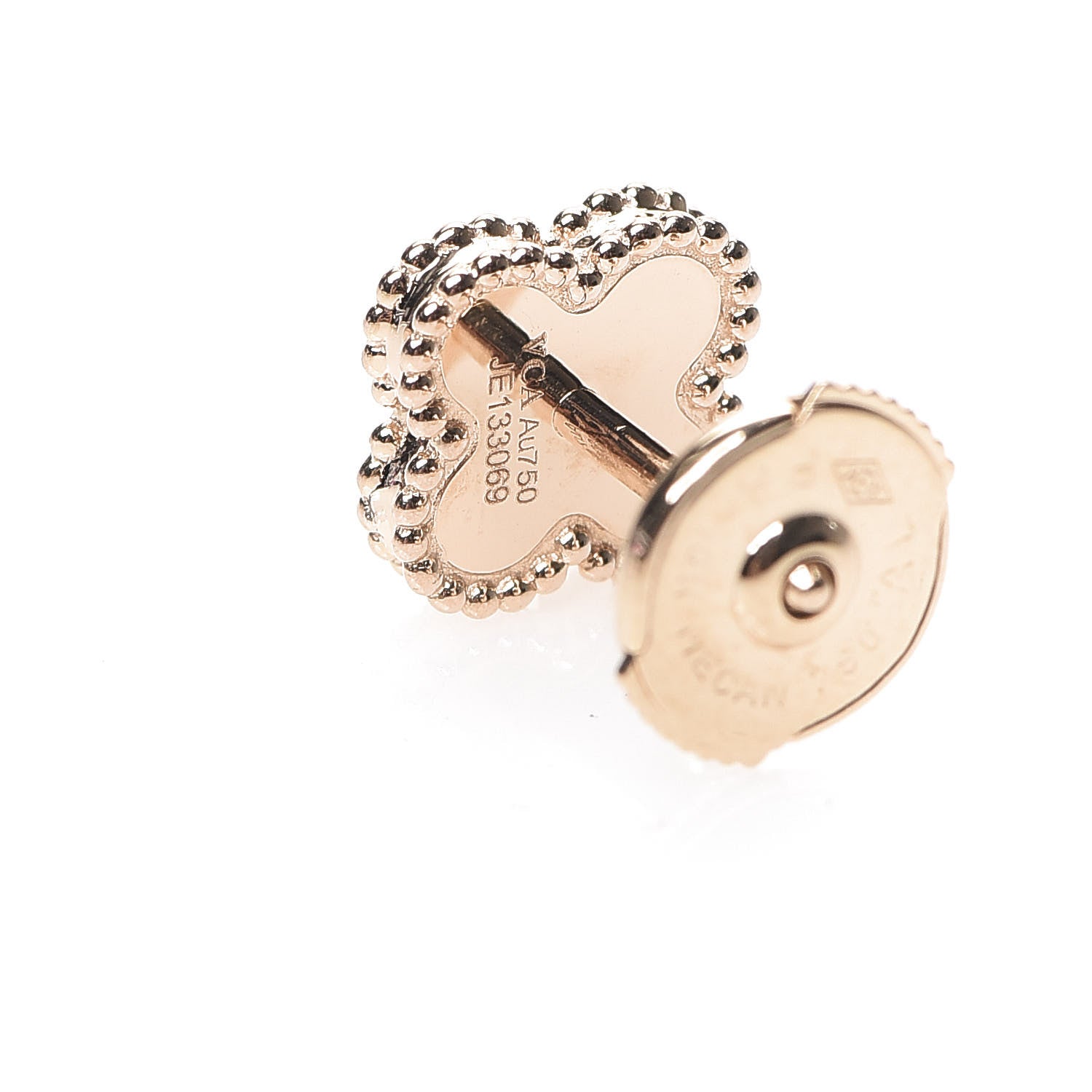 Van Cleef & Arpels 18K Rose Gold Sweet Alhambra Earrings 4 of 6