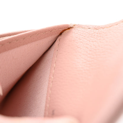 Chanel Lambskin Chevron Quilted Card Holder Light Pink 9 of 13