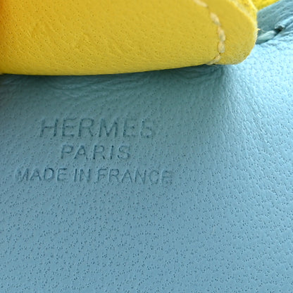Hermes Milo Lambskin Grigri Rodeo Horse Bag Charm PM Bleu Celeste Lime Malachite 4 of 5