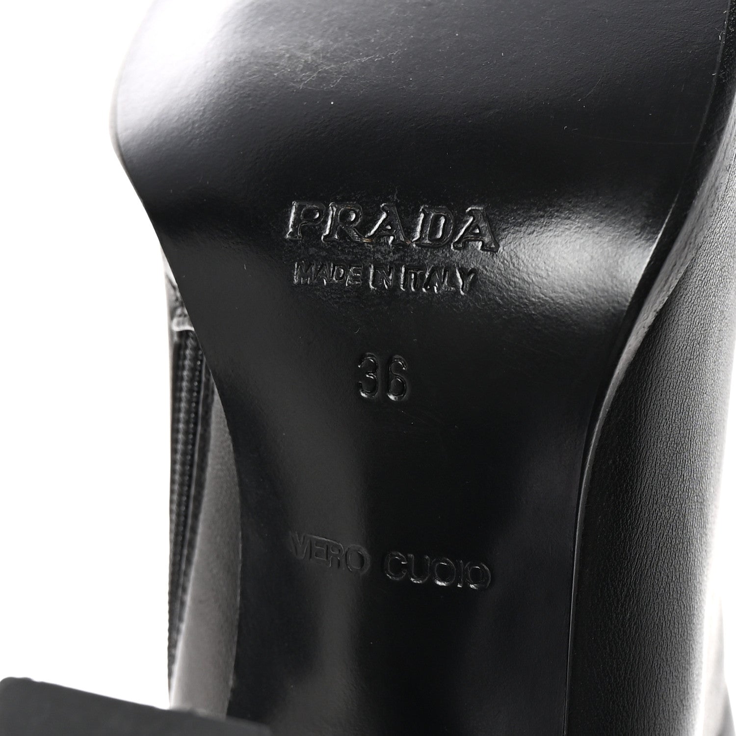 Prada Nappa Ankle Zip Boots 36 Black 7 of 8