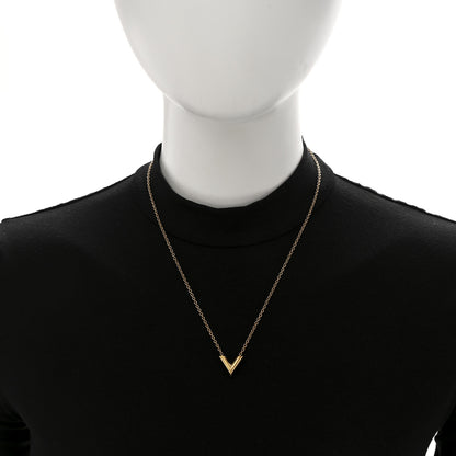 Louis Vuitton Essential V Necklace Gold 2 of 7