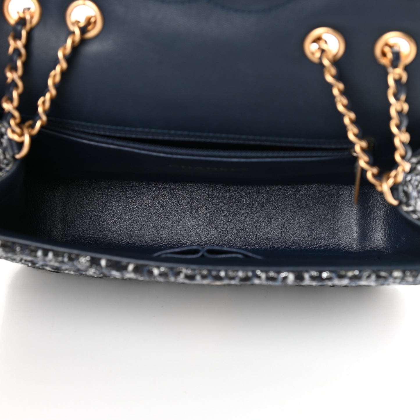 Tweed Snakeskin Quilted Small CC Filigree Flap Multicolor