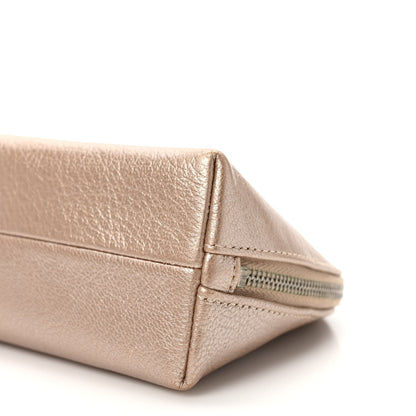 Chanel Metallic Goatskin Cosmetic Case Gold 9 of 9