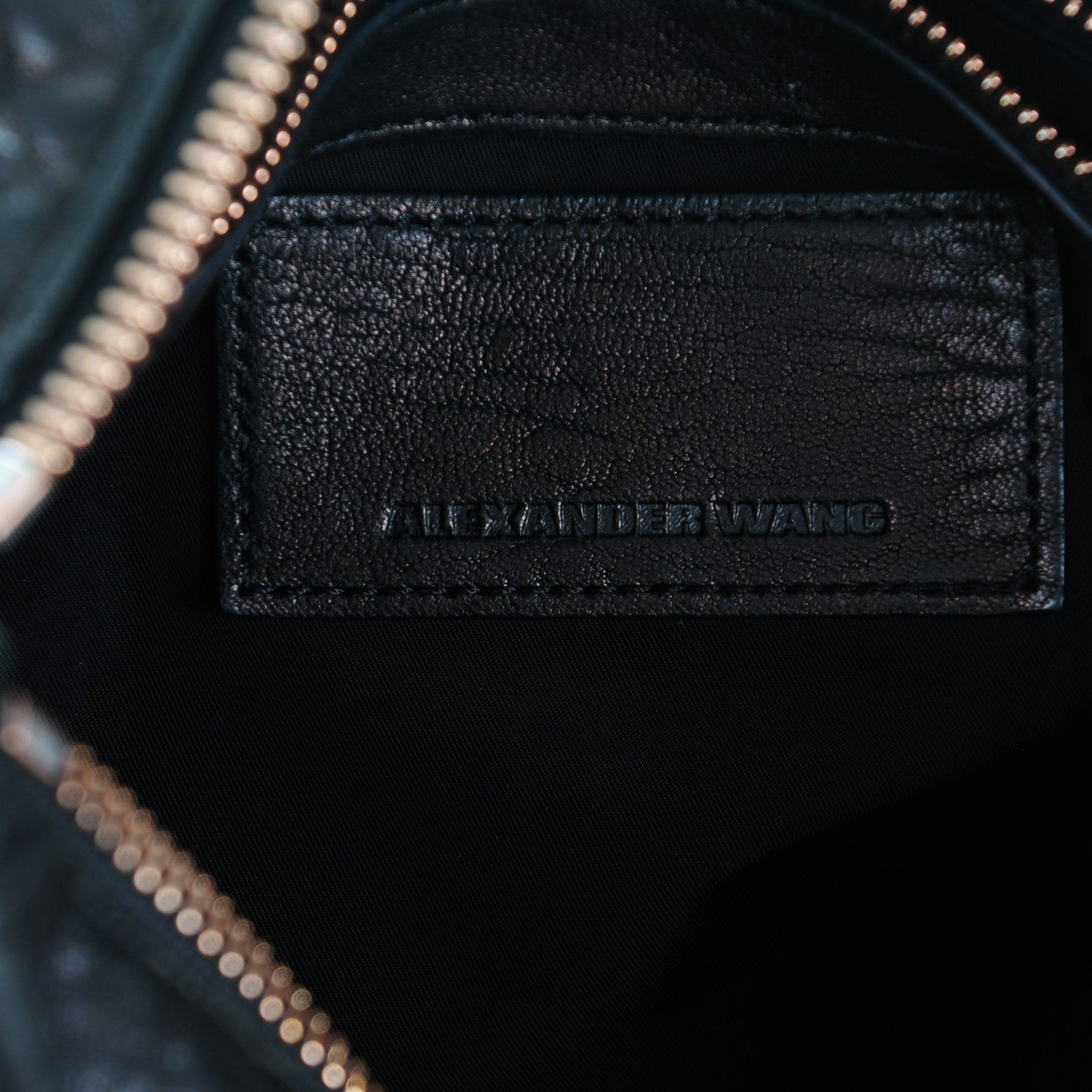 Alexander Wang Pebbled Lambskin Rocco Black Rose Gold Hardware 6 of 7