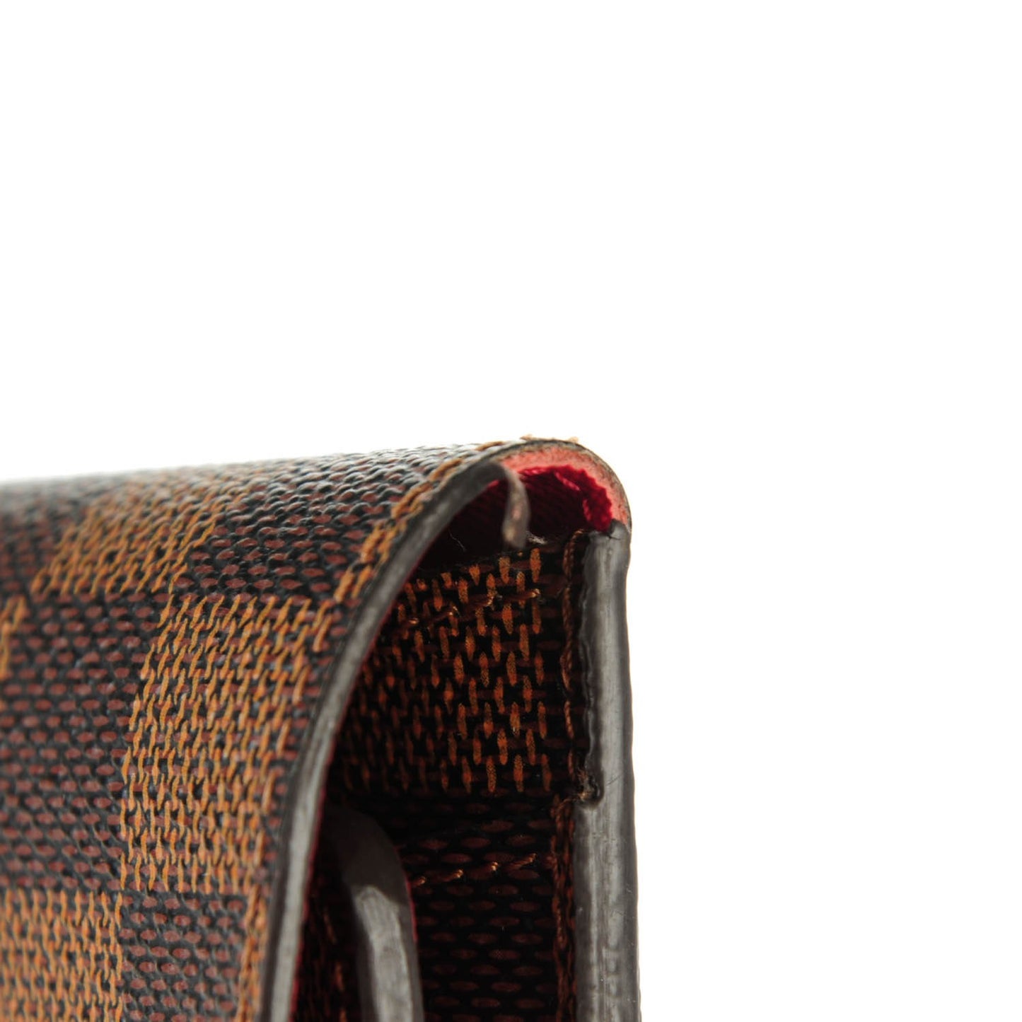 Damier Ebene Josephine Wallet Red
