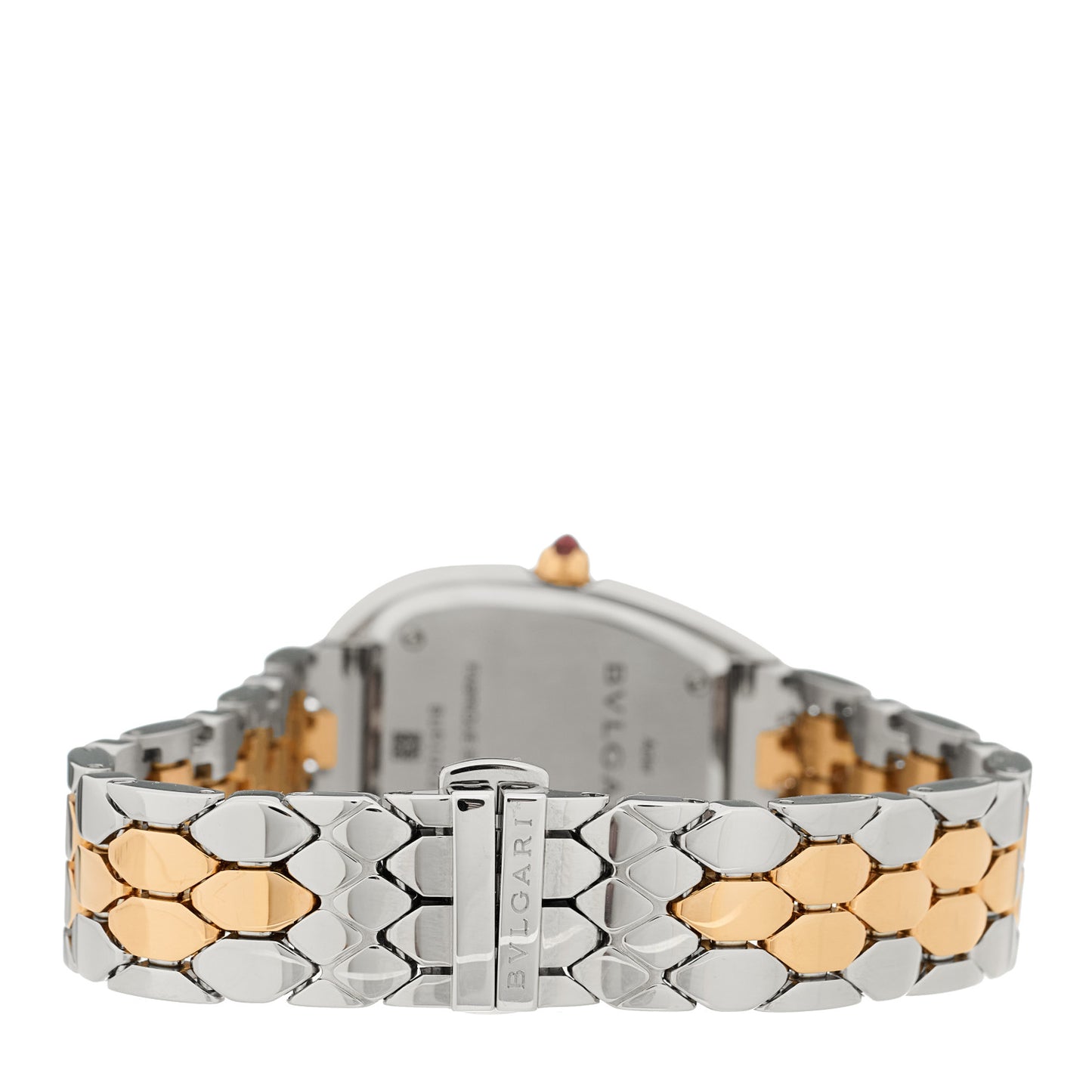 Stainless Steel 18K Rose Gold 33mm Serpenti Seduttori Quartz Watch Black