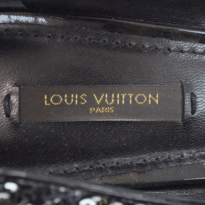 Louis Vuitton Liza Sequin Embroidered Heels 39 Black 5 of 6