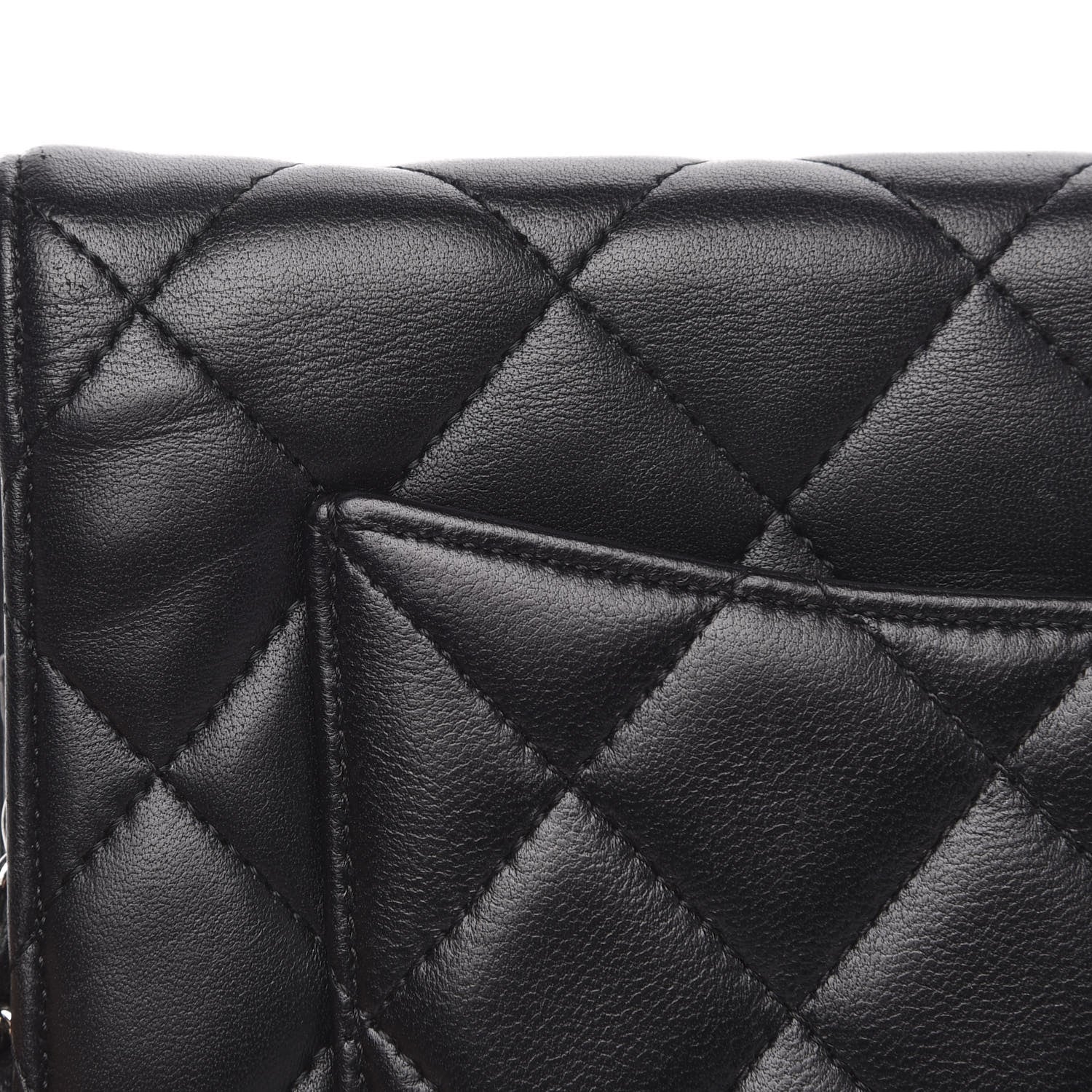 Chanel Lambskin Quilted Wallet On Chain WOC Black 12 of 14
