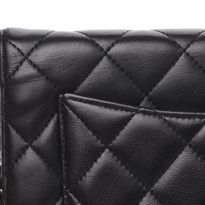 Chanel Lambskin Quilted Wallet On Chain WOC Black 12 of 14