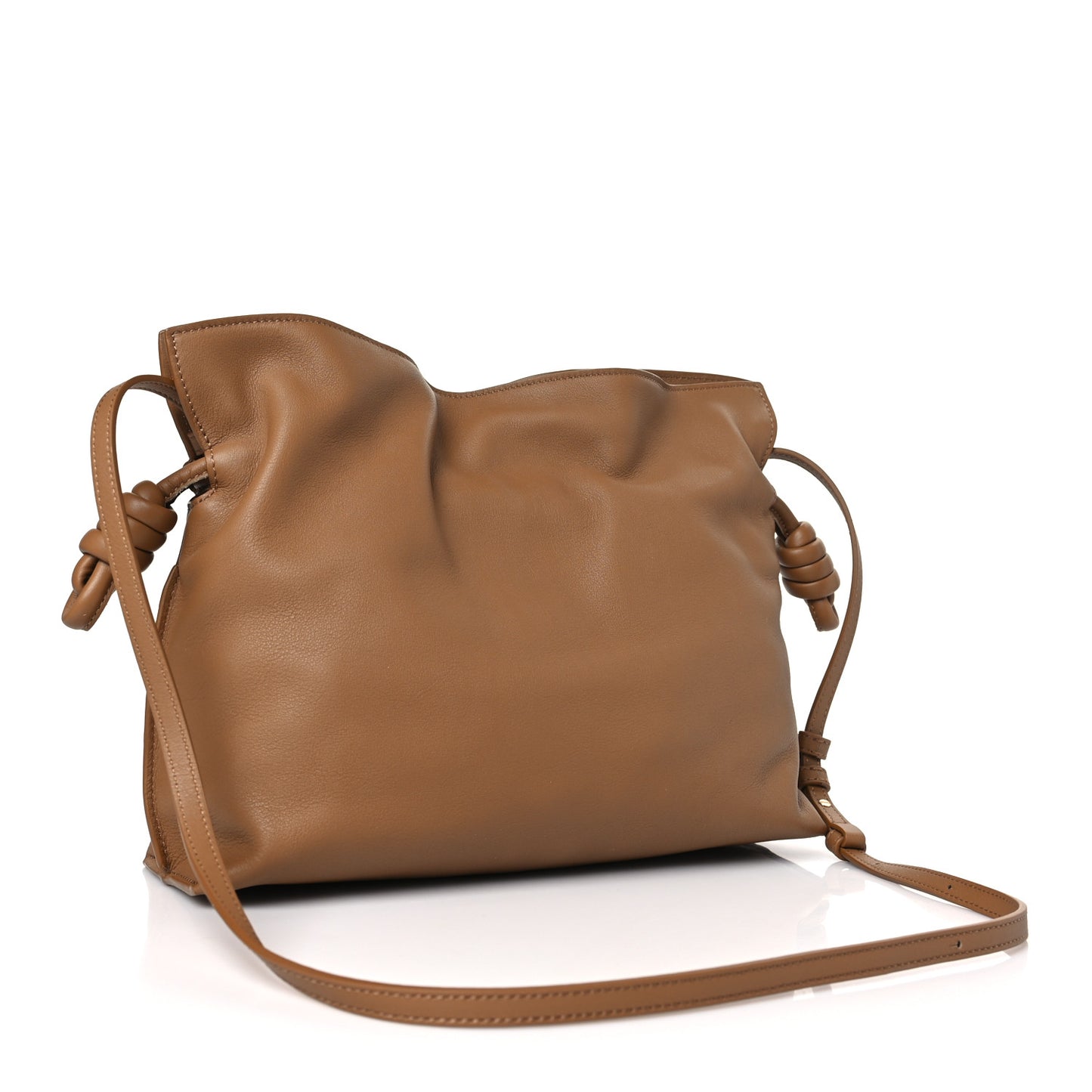 Nappa Flamenco Knot Clutch Warm Desert