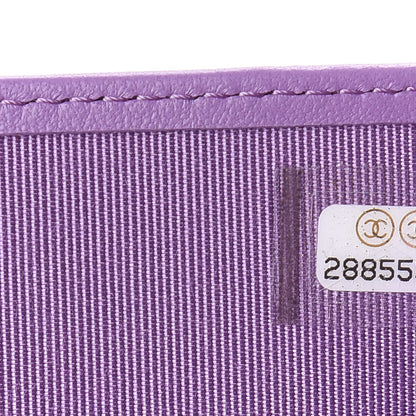 Chanel Lambskin Quilted Passport Holder Purple 7 of 8