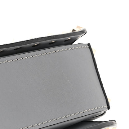 Valentino Garavani Vitello Medium Rockstud Flap Saddle Bag Light Stone 10 of 13