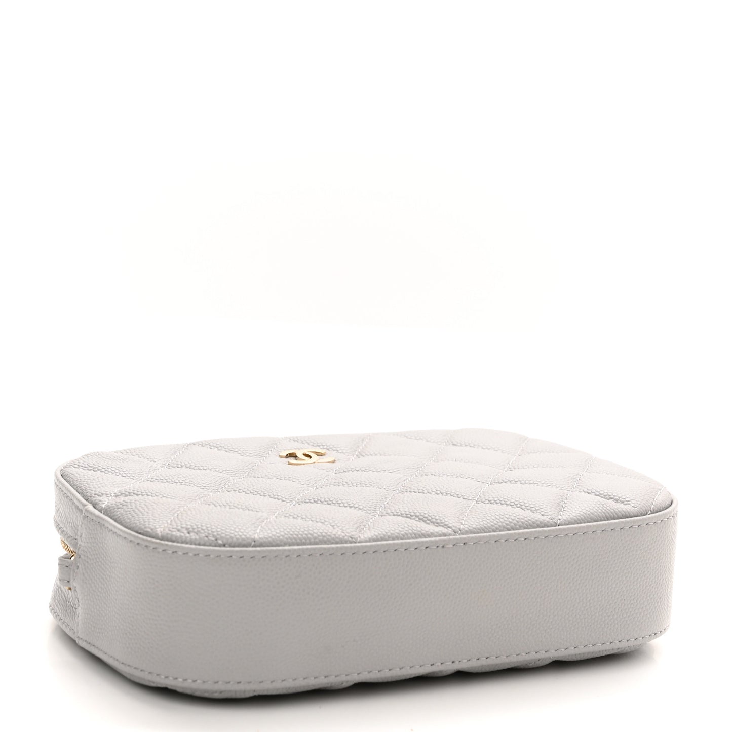 Caviar Quilted Camera Case Grey