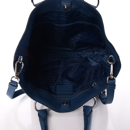 Prada Vitello Daino Tote Cobalto 6 of 9