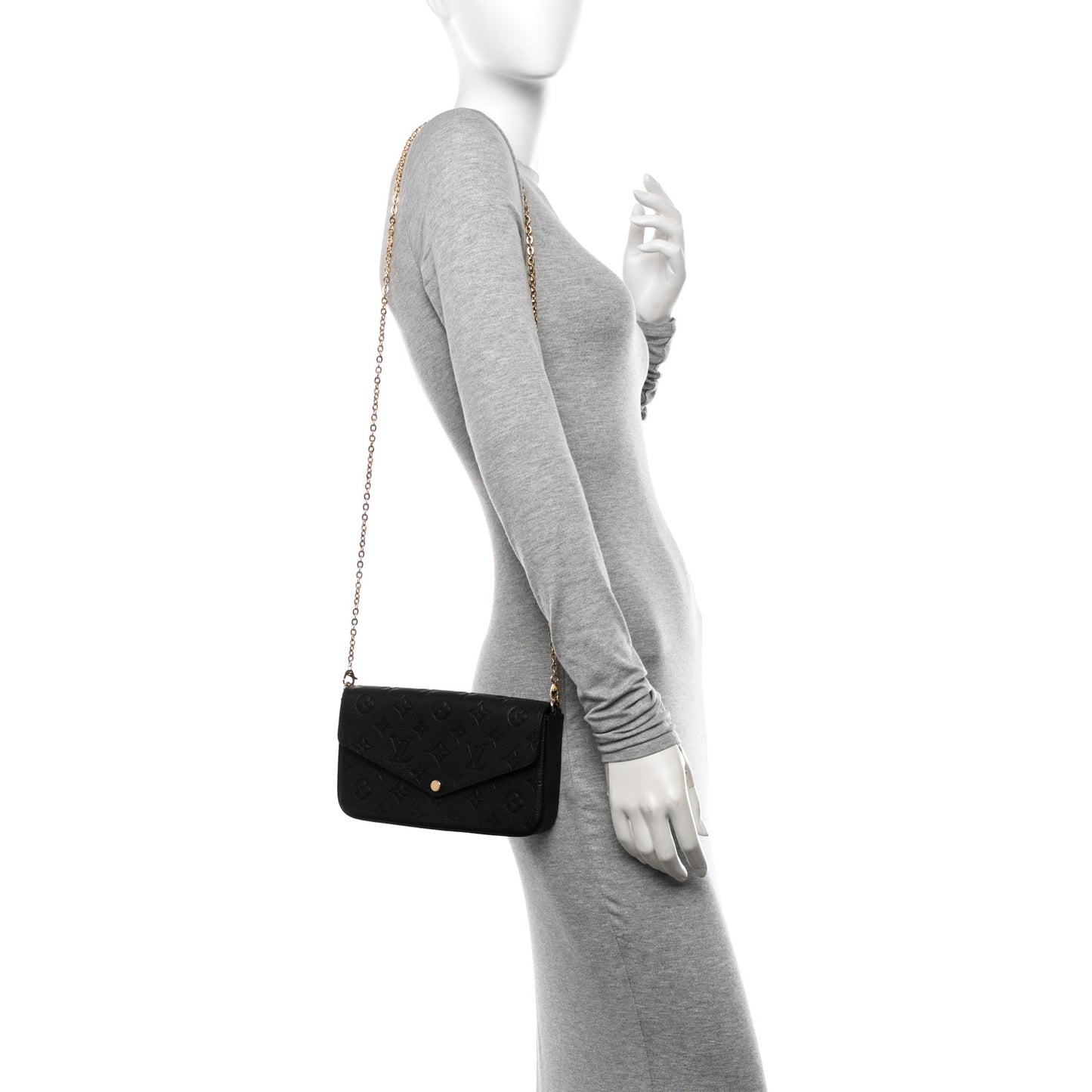 Empreinte Pochette Felicie Chain Wallet Black