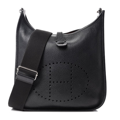 Hermes Taurillon Clemence Evelyne III PM Black 1 of 10