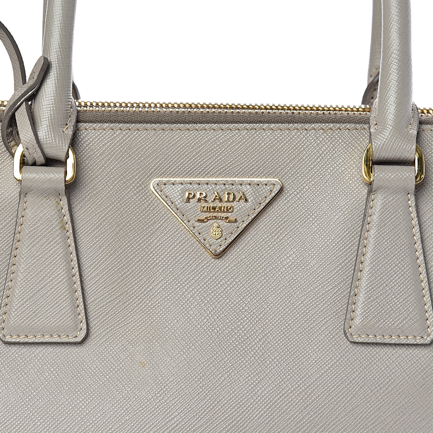 Saffiano Small Galleria Double Zip Tote Pomice